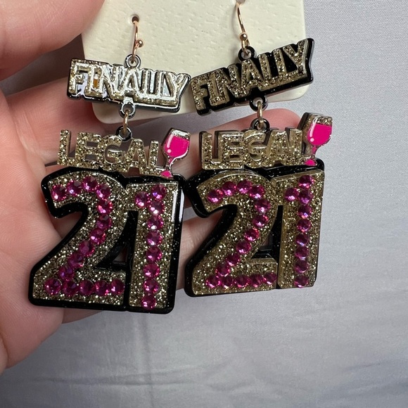 ITS Sense Fashion Dangle Earrings Finally Legal 21 NWT for pierced ears - Picture 4 of 6